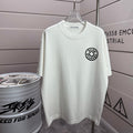 Acne Studios Small Circular Stamp‑Graphic Distressed‑Trim Crew‑Neck Short‑Sleeve T‑Shirt