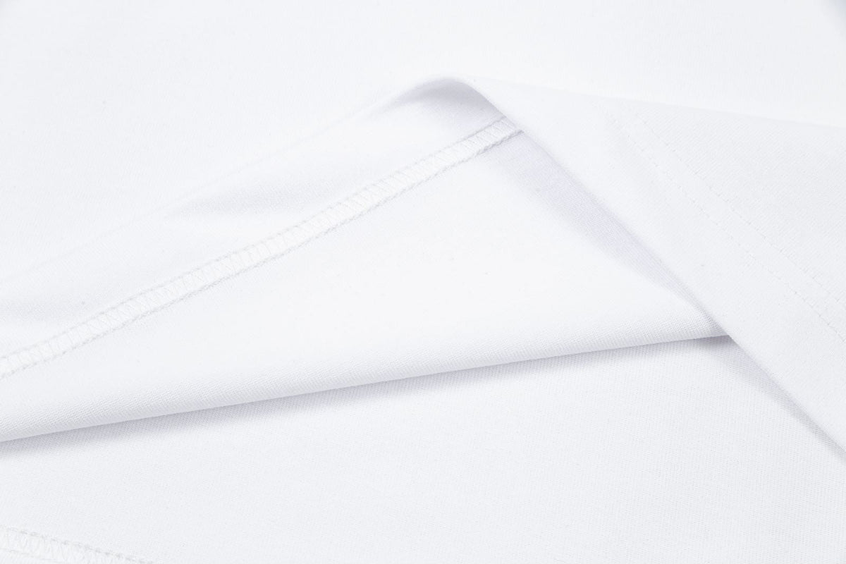 Men's Crew Neck Short‑Sleeve T‑Shirt Small Horse Embroidery Solid Color Casual Tee
