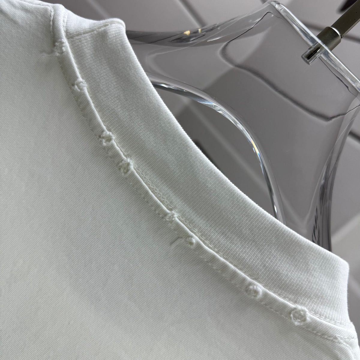 Acne Studios Stockholm 1996 Distressed‑Trim Crew‑Neck Short‑Sleeve T‑Shirt