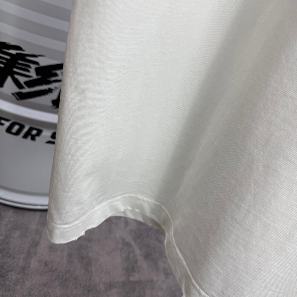 Acne Studios Two‑Teddy‑Bear Graphic Distressed‑Trim Crew‑Neck Short‑Sleeve T‑Shirt
