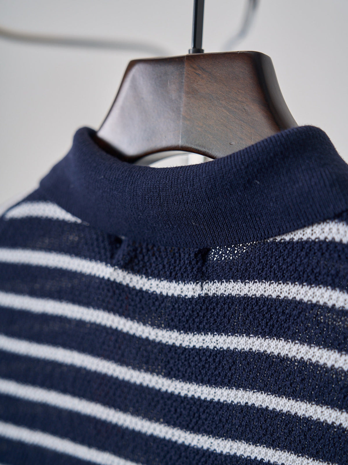 Polo Ralph Lauren Men's Striped Knit Short‑Sleeve Polo Shirt, Blue Pony Embroidery