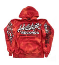 Hellstar *Unreleased* Records Tie Dye Red Hoodie