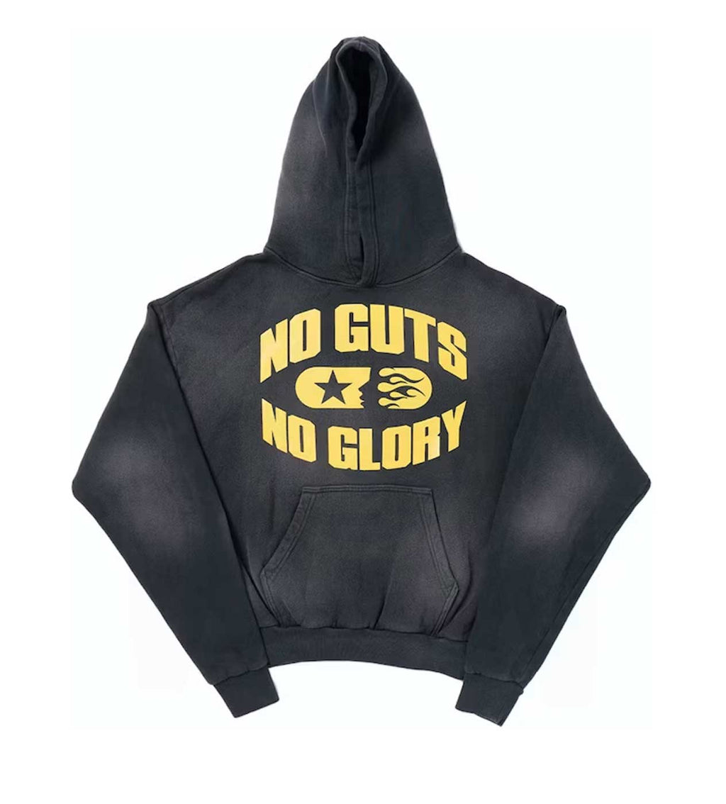 Hellstar No Guts No Glory Faded Black Hoodie