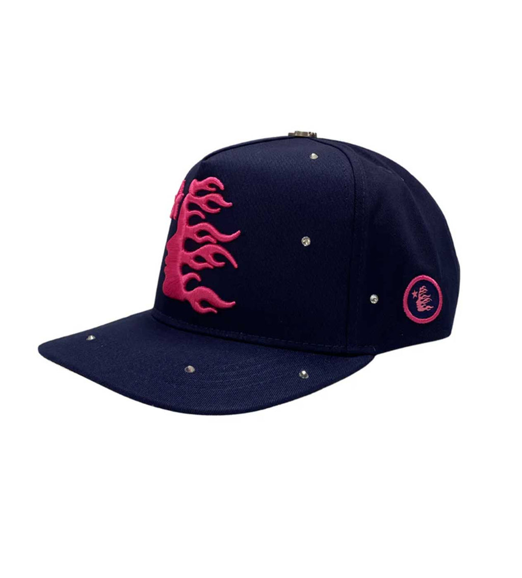 Hellstar Rhinestone Trucker Hat Navy (Snapback)