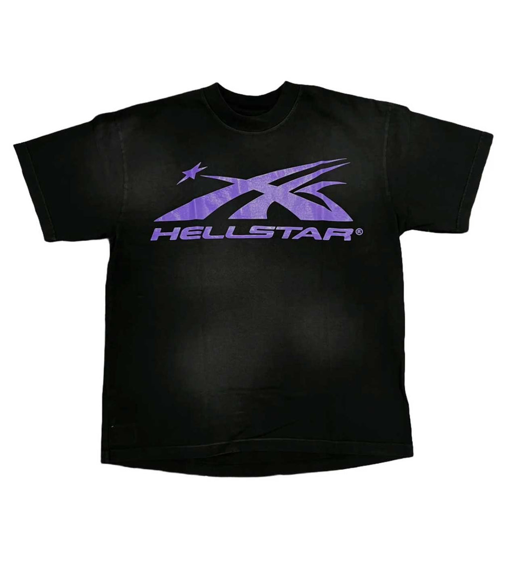 Hellstar Sport Logo Gel Tee Black/Purple